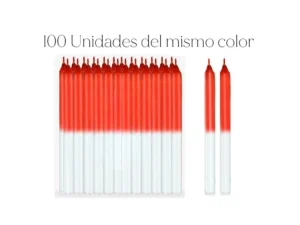 VELA LARGA COMBINADA X 1 UNID (19CM)